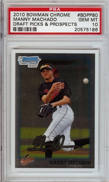 PSA Set Registry Showcase: Manny Machado rookie cards